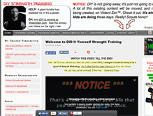 Tablet Screenshot of diystrengthtraining.com